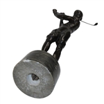 c.1910 Bronze Patina Spelter Boy Golfer Statue