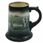 Pre-1906 Lenox Green Painted Golf Scene Stein/Mug