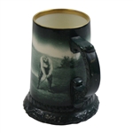 Pre-1906 Lenox Green Painted Golf Scene Stein/Mug