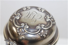 c.1900 Blue Lenox Ceramic Golf Scene Stein w/ Sterling Silver Lid