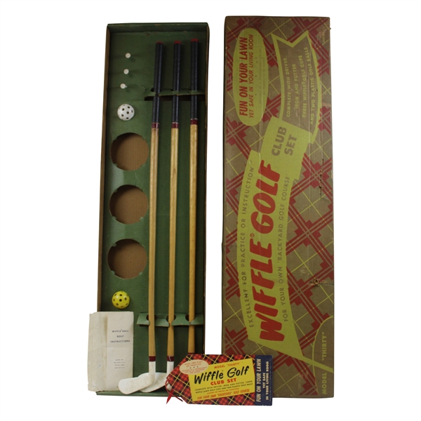 Vintage Wiffle Golf Club Set w/Original Box & Balls