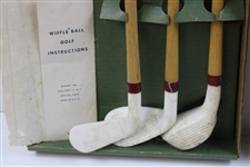Vintage Wiffle Golf Club Set w/Original Box & Balls