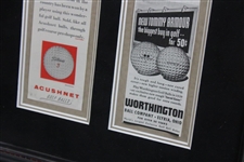 1930s Worthington & Acushnet Golf Ball Ads - Framed