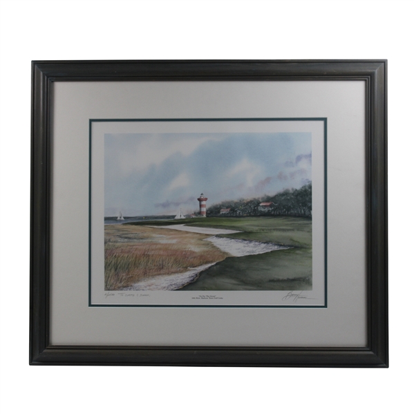 Go For The Green 18th Hole, Harbour Town Links LTD ED Painting #2/2500 Signed By Artist Barry Honowitz - Framed