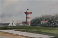 Go For The Green 18th Hole, Harbour Town Links' LTD ED Painting #2/2500 Signed By Artist Barry Honowitz - Framed