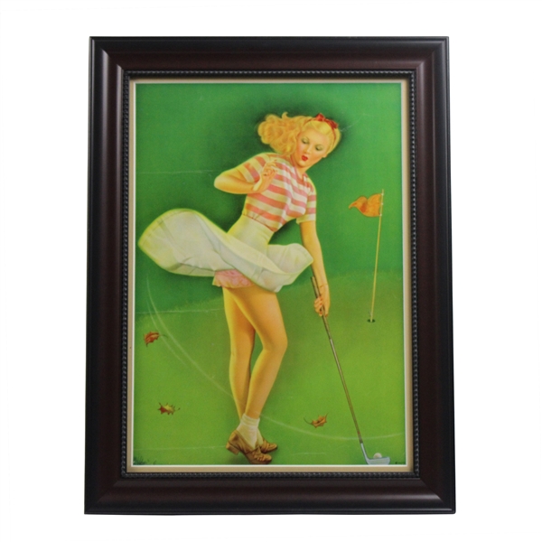 Vintage Female Golfer Framed Poster