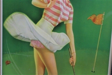 Vintage Female Golfer Framed Poster