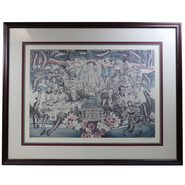 1934-1994 Masters Tournament Winners Artist Proof LTD ED Collage #137/150 Signed By Artist