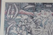 1934-1994 Masters Tournament Winners Artist Proof LTD ED Collage #137/150 Signed By Artist