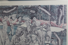 1934-1994 Masters Tournament Winners Artist Proof LTD ED Collage #137/150 Signed By Artist