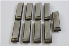 Babe Zaharias' Personal Used Set of (9) Horner Harmonicas in Mahogony Box