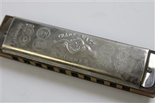 Babe Zaharias' Personal Used Set of (9) Horner Harmonicas in Mahogony Box