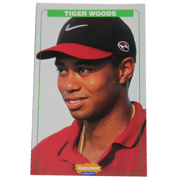 1999 Tiger Woods Nickelodeon Kids Choice Awards Nominee Sports Card