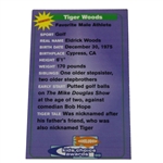 1999 Tiger Woods Nickelodeon Kids Choice Awards Nominee Sports Card