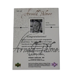 Arnold Palmer Signed 2001 Upper Deck Golf Gallery Card LTD ED #15/50 
