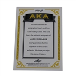 Jack Nicklaus Signed 2012 Leaf AKA Golden Bear Authentic Signature Card