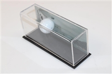 Tiger Woods Signed 2008 Ltd Ed 'Range Driven' Card w/Used Practice Golf Ball Display #69/500 JSA ALOA
