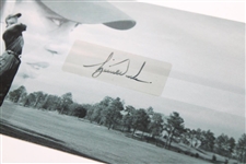 Tiger Woods Signed 2008 Ltd Ed 'Range Driven' Card w/Used Practice Golf Ball Display #69/500 JSA ALOA