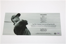 Tiger Woods Signed 2008 Ltd Ed 'Range Driven' Card w/Used Practice Golf Ball Display #69/500 JSA ALOA