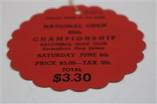 1936 US Open at Baltusrol Golf Club Saturday Final Round Ticket #2303 - Rare