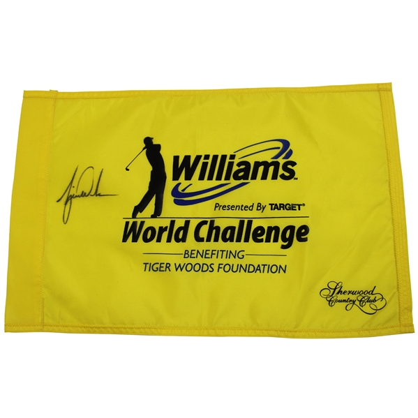 Tiger Woods Signed Williams World Challenge at Sherwood CC Course Flag JSA ALOA