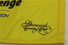 Tiger Woods Signed Williams World Challenge at Sherwood CC Course Flag JSA ALOA