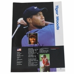 Tiger Woods Signed 1999 World Match Play Bio Magazine Page JSA ALOA