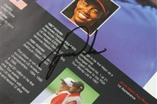 Tiger Woods Signed 1999 World Match Play Bio Magazine Page JSA ALOA
