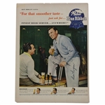 Ben Hogan Signed Pabst Blue Ribbon Advertising Page JSA #Y92217