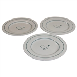 Three (3) Classic Masters Logo Ceramic Salad Plates