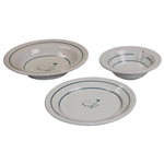 Three (3) Classic Masters Logo Ceramic Dishes - Plate, Bowl & Salad Bowl