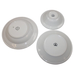 Three (3) Classic Masters Logo Ceramic Dishes - Plate, Bowl & Salad Bowl