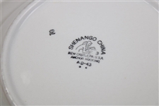 Three (3) Classic Masters Logo Ceramic Dishes - Plate, Bowl & Salad Bowl