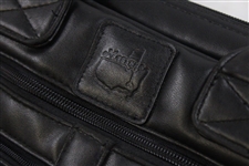 Masters Tournament Logo Premium Black Leather Briefcase/Laptop Bag