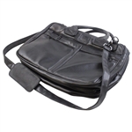 Masters Tournament Logo Premium Black Leather Briefcase/Laptop Bag