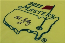 Bob Goalby Signed 2011 Masters Embroidered Flag with '68' JSA ALOA