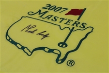 Charles Coody Signed 2007 Masters Embroidered Flag JSA ALOA