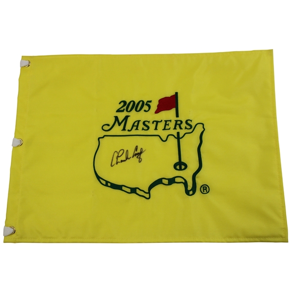 Charles Coody Signed 2005 Masters Embroidered Flag JSA ALOA