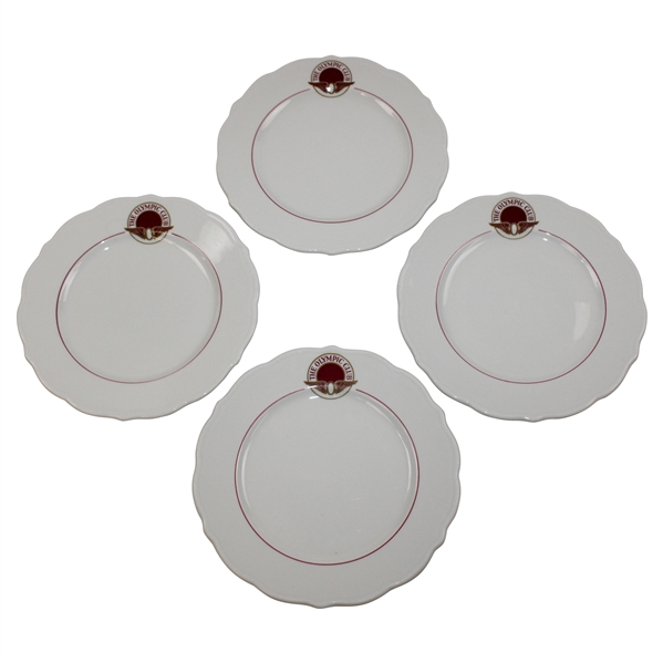 Four (4) The Olympic Club Logo Syracuse China Ceramic Plates