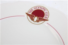 Four (4) The Olympic Club Logo Syracuse China Ceramic Plates