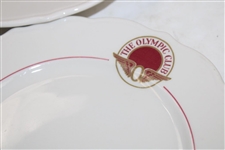 Four (4) The Olympic Club Logo Syracuse China Ceramic Plates