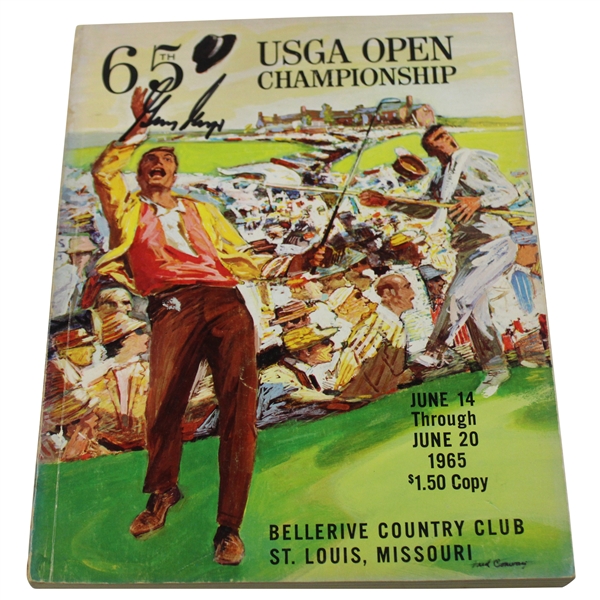 Gary Player Signed 1965 US Open Championship at Bellerive CC Program JSA ALOA