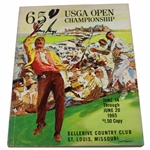 Gary Player Signed 1965 US Open Championship at Bellerive CC Program JSA ALOA