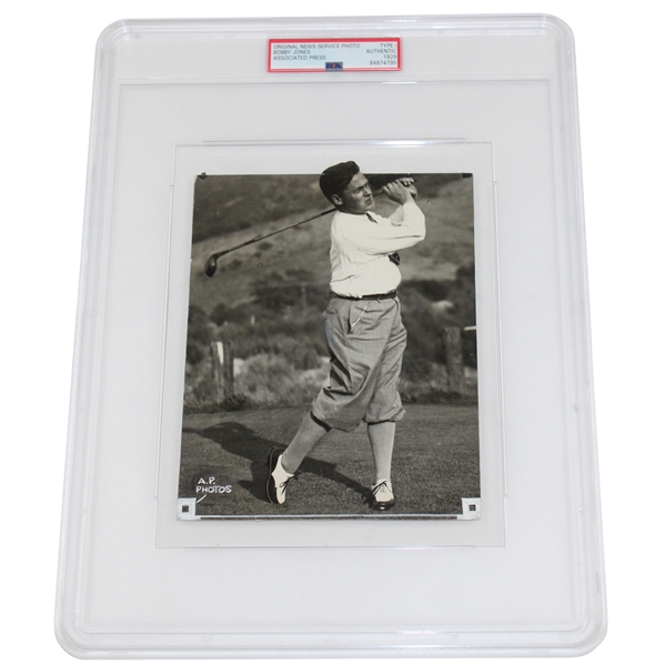 1929 Bobby Jones Associated Press Original Type 1 Photo PSA Authentic #84874795
