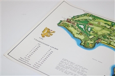 1968 Pebble Beach Golf Links Map by JP Izatt