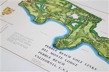 1968 Pebble Beach Golf Links Map by JP Izatt