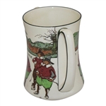 Promise Little And Do Much' Golf Scene Double Handled Ceramic Vase
