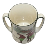 Promise Little And Do Much' Golf Scene Double Handled Ceramic Vase