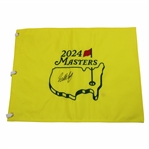 Scottie Scheffler Signed 2024 Masters Tournament Embroidered Flag JSA ALOA