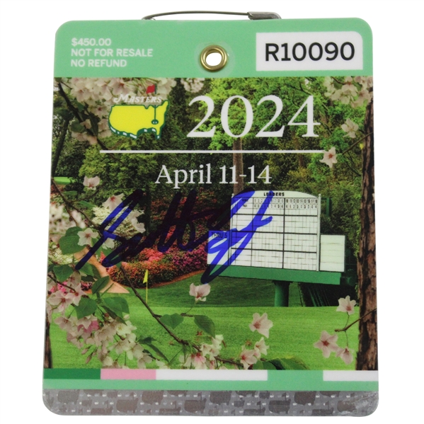 Scottie Scheffler Signed 2024 Masters Tournament SERIES Badge #R10090 JSA ALOA